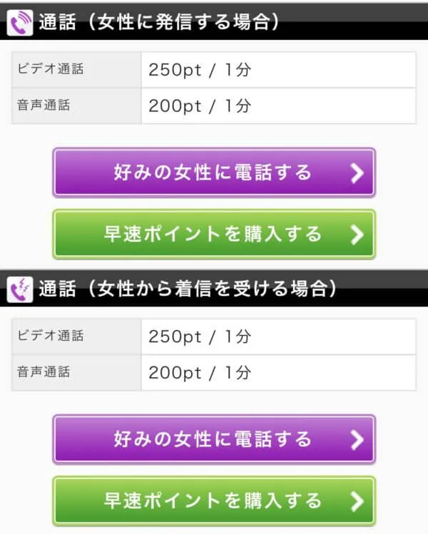 FAMUの料金表